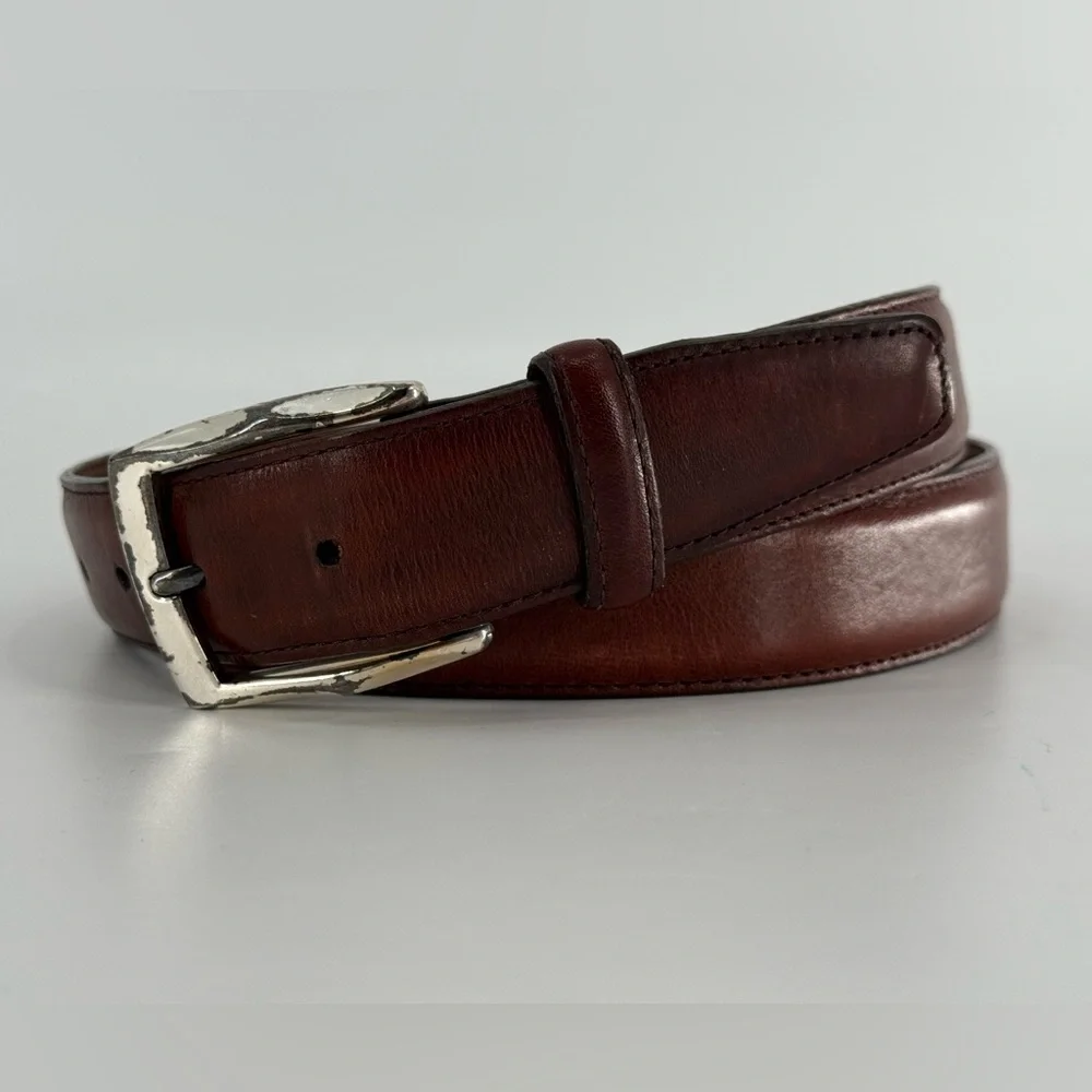 Vintage Brighton Men’s Brown Leather Belt 40